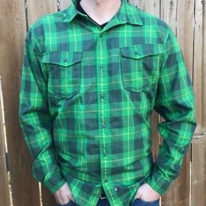 The North Face Green Flannel